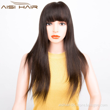 Aisi Hair 2018 New Arrival 16 Inch Long Silky Straight Natural Black Brazilian Full Lace Human Hair Wigs For Black Women